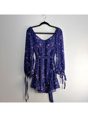 B. Darlin Navy Blue Floral Mini Dress Size 5/6 NWT